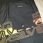 Quiksilver men's swim shorts new, size XL, black with orange-yellow print