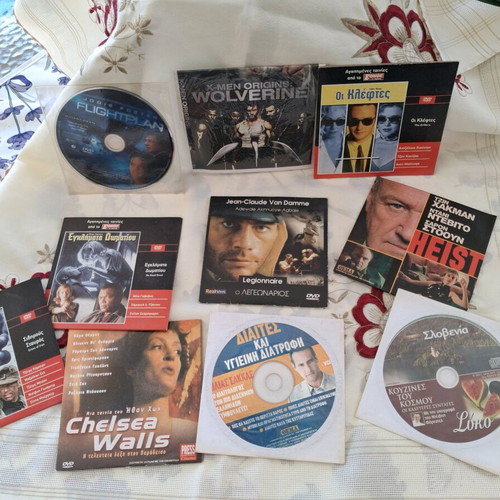 DVD movies like new, pack of 19, Greek with subtitles