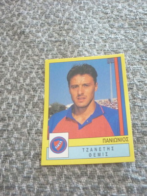 Θέμις Τζανέτης Πανιώνιος Panini Ελληνικό Ποδόσφαιρο 1995 αυτοκόλλητο #293 καινούργιο