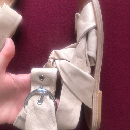 Allsaints leather sandals used, size 36, beige