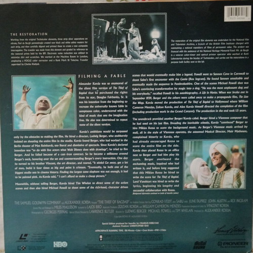 The Thief of Bagdad 1940 LaserDisc like new
