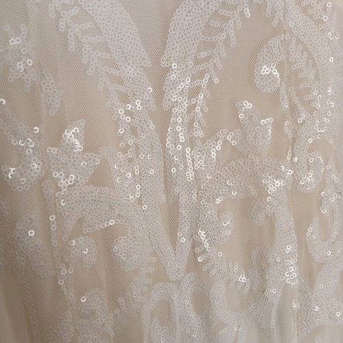 Wedding dress mermaid line with sequins like new