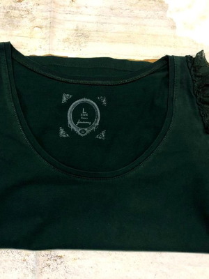 Μπλούζα μακρυμάνικη Stradivarius μεταχειρισμένη, πράσινη, μέγεθος L