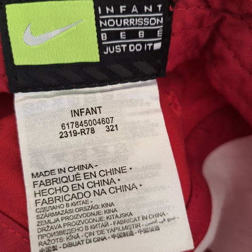 Nike infant cap red new