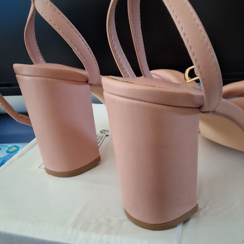 Mohito pink sandals with 9 cm heels like new, size 38