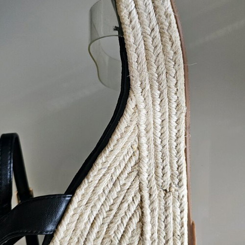Bozikis platform shoes like new, black with transparent detail, size 41