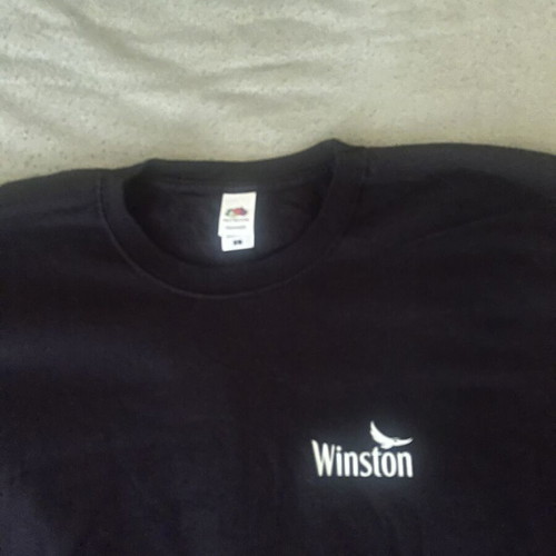 Winston T-shirt size L, black, new
