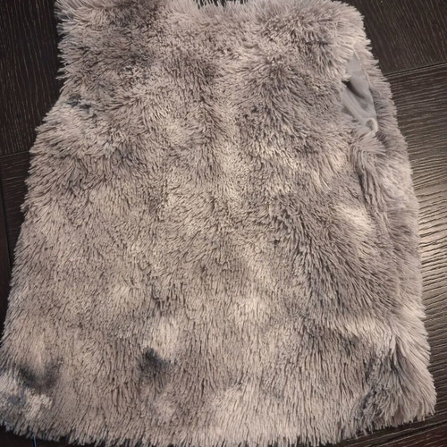 Reflex sleeveless fur vest for girls, grey