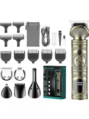VGR V-106 6-in-1 Rechargeable Hair Clipper Gold