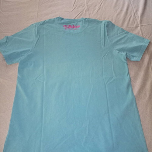 Adidas Basketball T-shirt used, turquoise with pink details