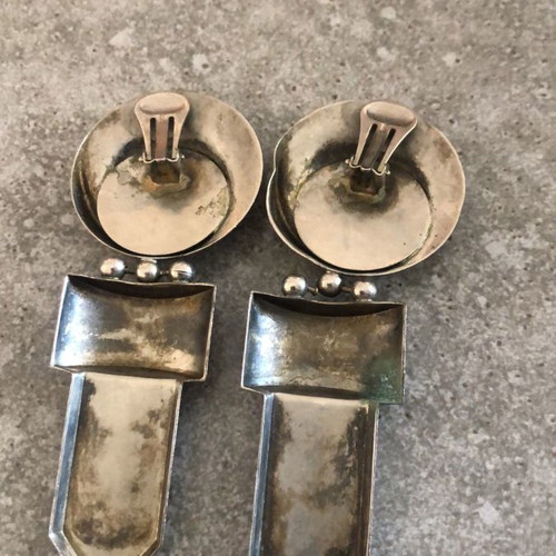 Large clip earrings used