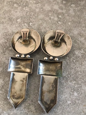 Large clip earrings used