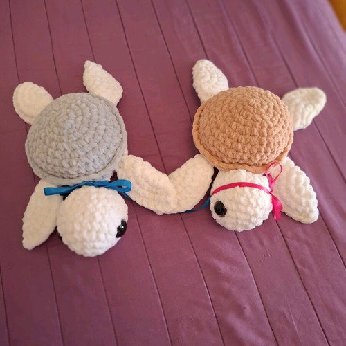 Handmade turtles made to order, crocheted medium size