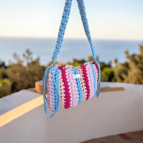 Handmade multicolor shoulder bag, new