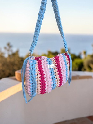Handmade multicolor shoulder bag, new