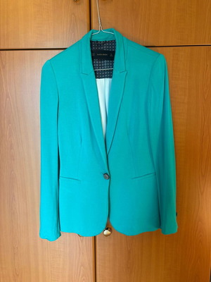 Μοντέρνο σακάκι Zara Basic XS σαν καινούργιο, πράσινο