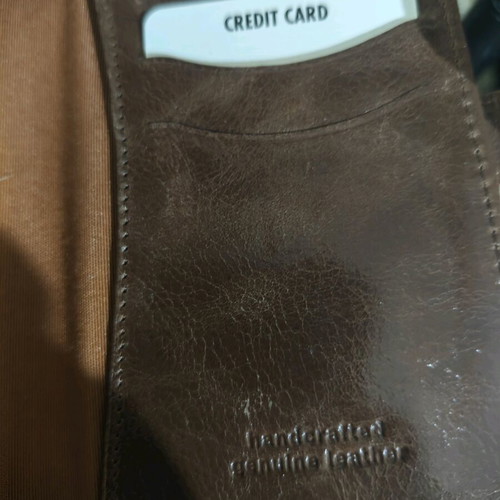 Boxer leather card wallet new, brown