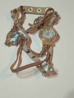 Champ women's watch used, beige and gold