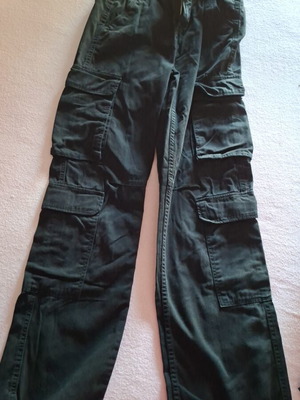 Bershka cargo pants black, like new, size XXS