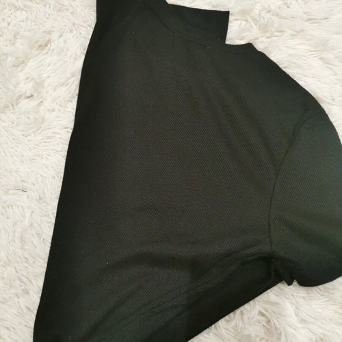 Zara ribbed blouse size M like new, black