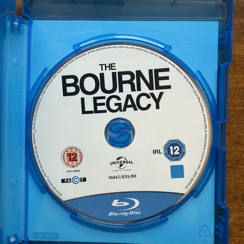 The Bourne Legacy Blu-Ray like new, English subtitles, no Greek