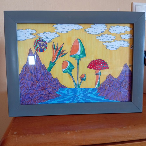 Insider Valley Acrylic Painting New, A4 Size