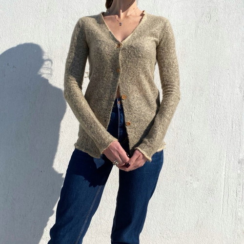 Max & Co knitted cardigan used, size S, beige gold