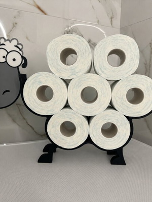 Sheep-shaped toilet paper holder for 6 rolls