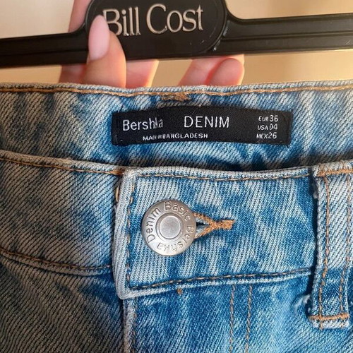 Bershka denim shorts, size S, blue