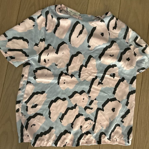 Milkwhite blouse new, size small, blue and pink