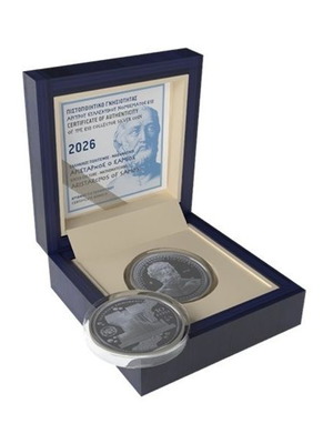 Silver 10 euro proof coin 2026 Aristarchos of Samos, Greece