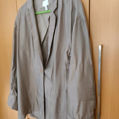H&M satin jacket like new, size S, beige brown