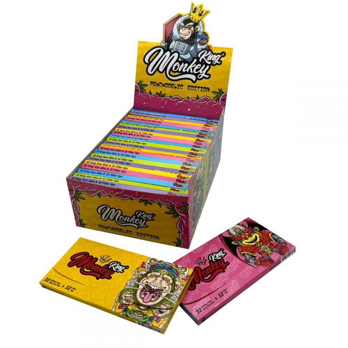 Monkey Pack King Size Slim Psycho cigarette paper and tips 32 leaves new