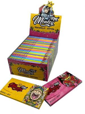 Monkey Pack King Size Slim Psycho cigarette paper and tips 32 leaves new