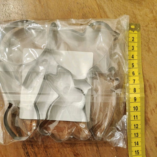 Metal cookie cutters set of 5 stainless steel