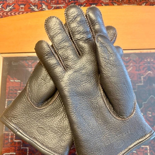 Parajumpers leather gloves like new, brown, size Large