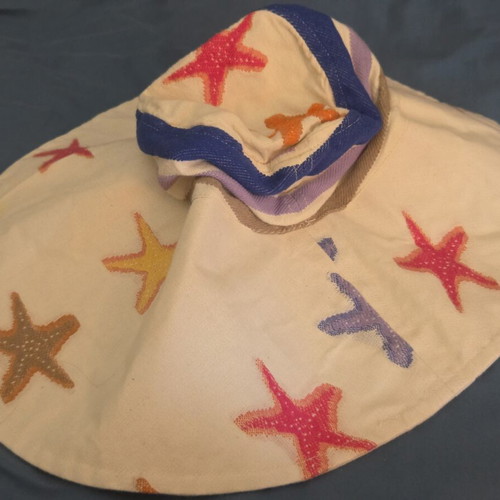 Pearl & Caviar Asterias Maxi Hat new, colorful resortwear