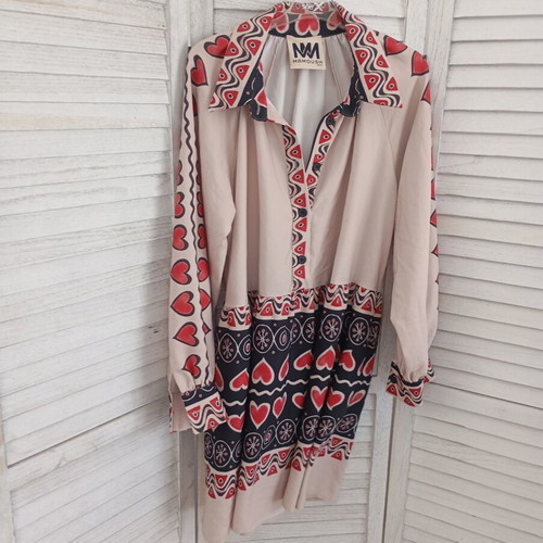Mamoush M L dress with heart pattern