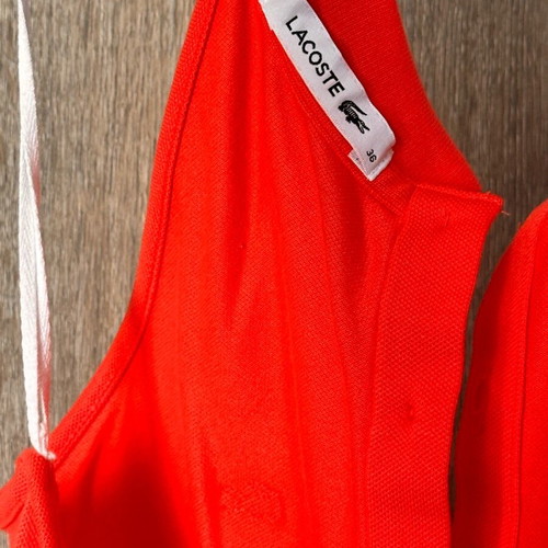 Lacoste dress new, size 36, red with collar and buttons