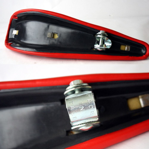 Vintage 80's San Marco red saddle for old chopper bicycle 47cm Italy new