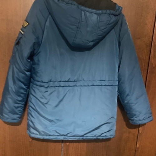 Boys' winter jacket used, blue, 12 years old