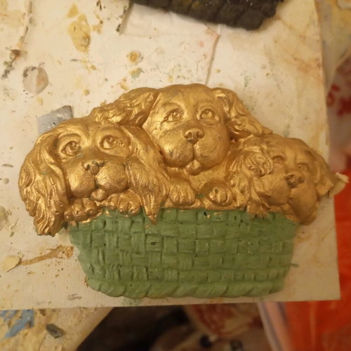 Gypsum decorative magnets hand-painted new