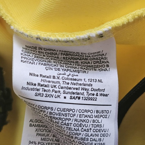 Nike Tech Fleece hoodie yellow strike black size XL like new