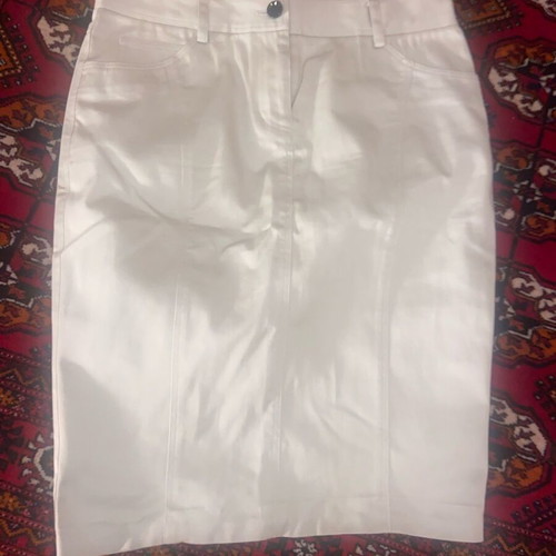 Burberry pencil skirt like new, denim fabric, beige, UK size 8