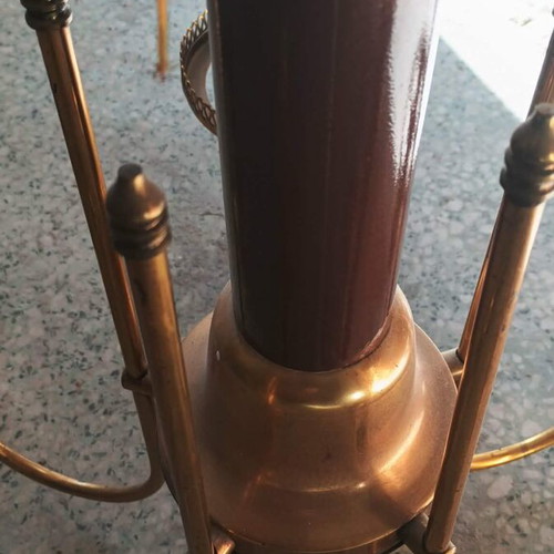 Vintage pentafoto ceiling light used, brass