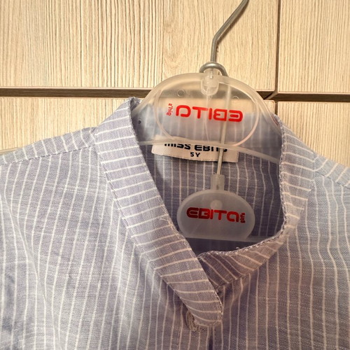 Evita striped blue and white girls' blouse, size 5