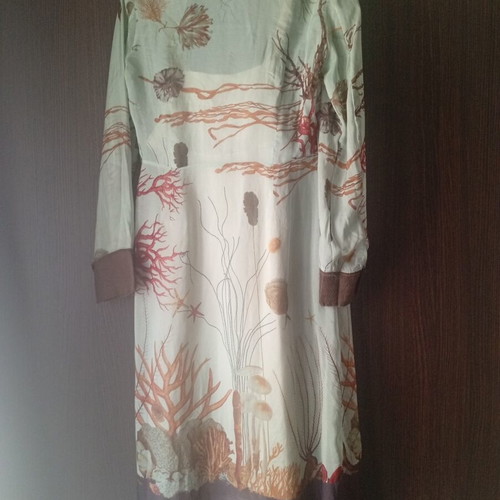 Hoss Intropia silk women's dress like new, brown and turquoise