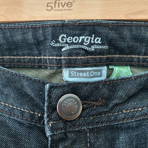 Street One denim bootcut pants like new, S-M, gray and blue