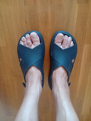 Crocs μαύρα γυναικεία πέδιλα σαν καινούργιο, νούμερο 40