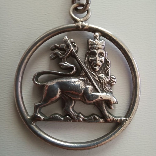 Silver Pendant 830 Ethiopian Empire Lion of Judah like new